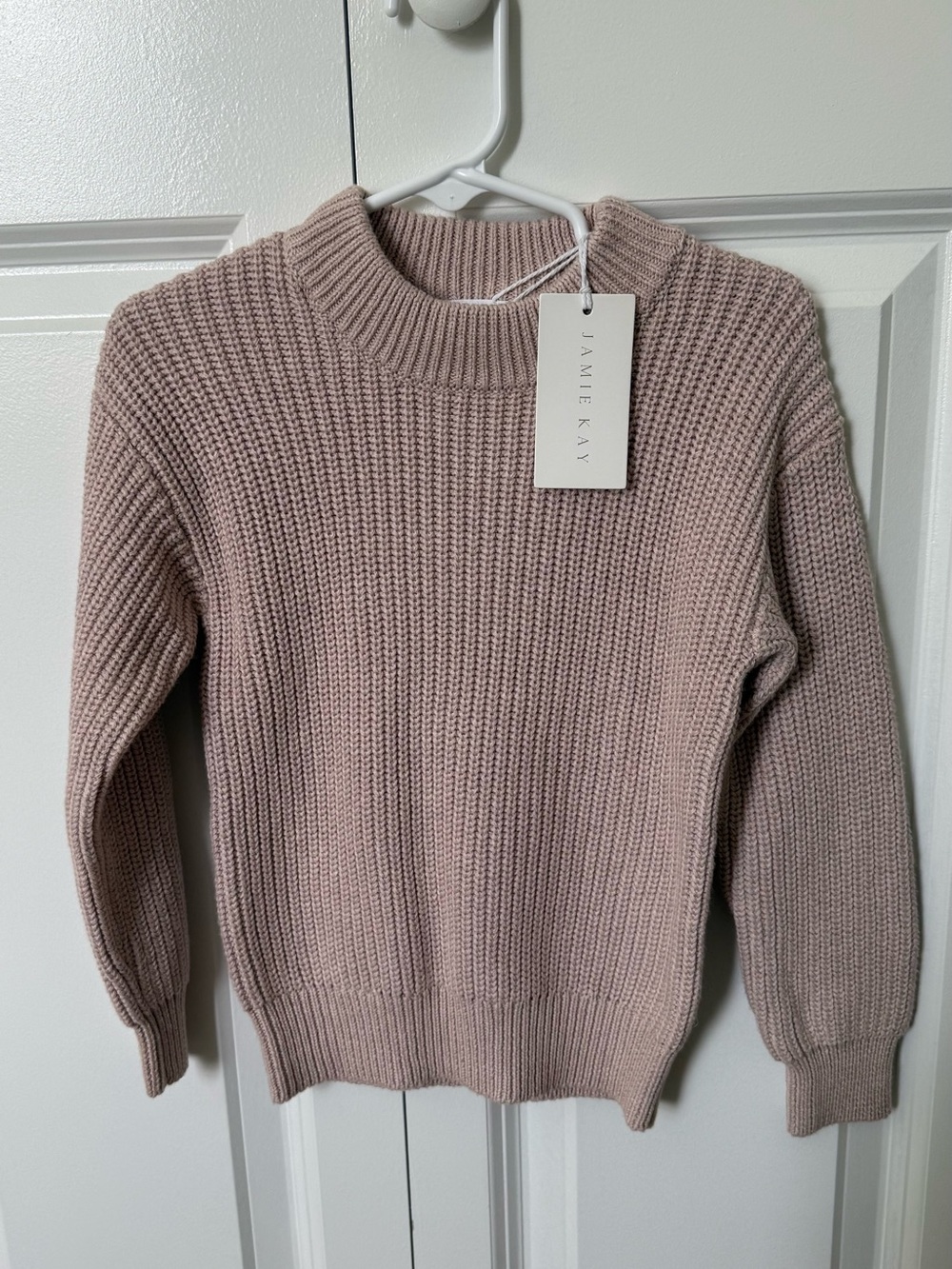 Jamie Kay Dusty Pink Ribbed Knit Sweater